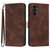 For Samsung Galaxy A14 4G Line Pattern Skin Feel Leather Phone Case(Coffee) For Samsung Galaxy A14 4G Line Pattern Skin Feel Leather Phone Case(Coffee)
