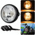 Motorcycle 7 Inch LED Headlamp Angel Ring Steering Function With Bracket(Shock Absorber Diameter 28-36mm)