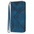 For Samsung Galaxy A72 4G/5G Line Pattern Skin Feel Leather Phone Case(Royal Blue)