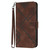 For Samsung Galaxy A20s Line Pattern Skin Feel Leather Phone Case(Coffee)