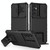 For Samsung Galaxy A34 5G Stereoscopic Holder Sliding Camshield Phone Case(Black)