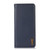 For iPhone 14 Plus KHAZNEH Nappa Top Layer Cowhide Leather Phone Case (Blue)