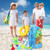 Double Shoulder Mesh Backpack Toy Storage Beach Bag For Children(Green)