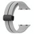 Two Color Folding Buckle Silicone Watch Band For Apple Watch 4 44mm(Light Grey+Black)