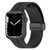Two Color Folding Buckle Silicone Watch Band For Apple Watch 2 38mm(Black+Blue)
