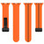 Two Color Folding Buckle Silicone Watch Band For Apple Watch SE 44mm(Orange+Black)