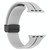 Two Color Folding Buckle Silicone Watch Band For Apple Watch 6 44mm(Light Grey+Black)