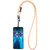 Adjustable Universal Phone Lanyard with Detachable Clip(Orange + White)