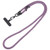 Adjustable Universal Phone Lanyard with Detachable Clip(Purple Black White)