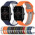 For Amazfit Pop 20mm Breathable Two-Color Silicone Watch Band(White+Black)