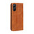 For Realme V30 / V30t 5G Magnetic Buckle Retro Texture Leather Phone Case(Brown)
