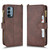 For OnePlus Nord N200 5G Litchi Texture Zipper Leather Phone Case(Brown)
