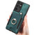 For Samsung Galaxy S21 Ultra 5G Retro Skin-feel Ring Multi-card Wallet Phone Case(Green)