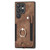 For Samsung Galaxy S22 Ultra 5G Retro Skin-feel Ring Multi-card Wallet Phone Case(Brown)