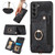 For Samsung Galaxy S21+ 5G Retro Skin-feel Ring Multi-card Wallet Phone Case(Black)