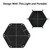 Hexagonal Desktop PU Storage Box Sundries Tray, Size:7 inch(Black)