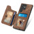 For Samsung Galaxy S23 Ultra 5G Retro Skin-feel Ring Multi-card Wallet Phone Case(Brown)