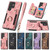 For Samsung Galaxy S23 Ultra 5G Retro Skin-feel Ring Multi-card Wallet Phone Case(Brown)