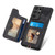 For Samsung Galaxy S21 Ultra 5G Retro Skin-feel Ring Multi-card Wallet Phone Case(Black)