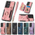 For Samsung Galaxy S21 Ultra 5G Retro Skin-feel Ring Multi-card Wallet Phone Case(Black)