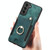 For Samsung Galaxy S21+ 5G Retro Skin-feel Ring Multi-card Wallet Phone Case(Green)