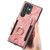 For Samsung Galaxy S22 Ultra 5G Retro Skin-feel Ring Multi-card Wallet Phone Case(Pink)