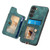 For Samsung Galaxy S23+ 5G Retro Skin-feel Ring Multi-card Wallet Phone Case(Green)