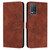 For OPPO Realme 8 5G/Realme V13 5G Skin Feel Heart Pattern Leather Phone Case(Brown)