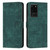 For Samsung Galaxy S20 Ultra Skin Feel Stripe Pattern Leather Phone Case with Lanyard(Green)