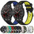 For Huawei GT2 46mm 22mm Sports Two-Color Steel Buckle Silicone Watch Band(Black+Blue)