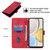 For Honor Magic4 Lite/X30/X9 4G/5G/X40 GT Skin-feel Embossed Leather Phone Case(Red)