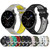 For Samsung Galaxy Watch5 Pro 45mm 20mm Sports Two-Color Steel Buckle Silicone Watch Band(Black+Blue)