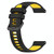 For Amazfit GTR 47mm 22MM Sports Two-Color Silicone Watch Band(Black+Yellow)