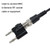 5pcs BNC Female To Dual Banana Plug Adapter Binding Male Connector(Black)