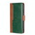 For Motorola Moto E32 4G Contrast Color Side Buckle Leather Phone Case(Light Brown + Green)