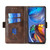 For Motorola Moto E32 4G Contrast Color Side Buckle Leather Phone Case(Light Brown + Green)