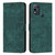 For Infinix Hot 10 Play / Hot 11 Play Skin Feel Stripe Pattern Leather Phone Case with Lanyard(Green)