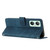 For Infinix Hot 20 5G Skin Feel Stripe Pattern Leather Phone Case with Lanyard(Blue)