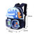 Kindergarten Children Cute Cartoon Backpack School Bag(Dinosaurs Blue)
