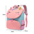 Kindergarten Children Cute Cartoon Backpack School Bag(Blue Dinosaur)