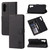 For Samsung Galaxy A34 5G Embossed Happy Cat Pattern Flip Leather Phone Case(Black)