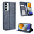 For Samsung Galaxy M13 4G / M23 5G Magnetic Buckle Retro Texture Leather Phone Case(Blue)