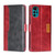 For Motorola Moto G22 Contrast Color Side Buckle Leather Phone Case(Red + Black)