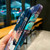 For iPhone 13 Pro Max Pattern PC Shockproof Protective Phone Case(Gold Purple Marble)
