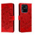 For Xiaomi Redmi 10C Sun Mandala Embossing Pattern Phone Leather Case(Red)