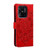 For Xiaomi Redmi 10C Sun Mandala Embossing Pattern Phone Leather Case(Red)