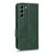 For Samsung Galaxy S22 5G Symmetrical Triangle Leather Phone Case(Green)