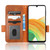 For Samsung Galaxy A23 4G Symmetrical Triangle Leather Phone Case(Brown)