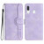 For Samsung Galaxy A40 Heart Pattern Skin Feel Leather Phone Case(Purple)