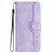 For Samsung Galaxy A40 Heart Pattern Skin Feel Leather Phone Case(Purple)